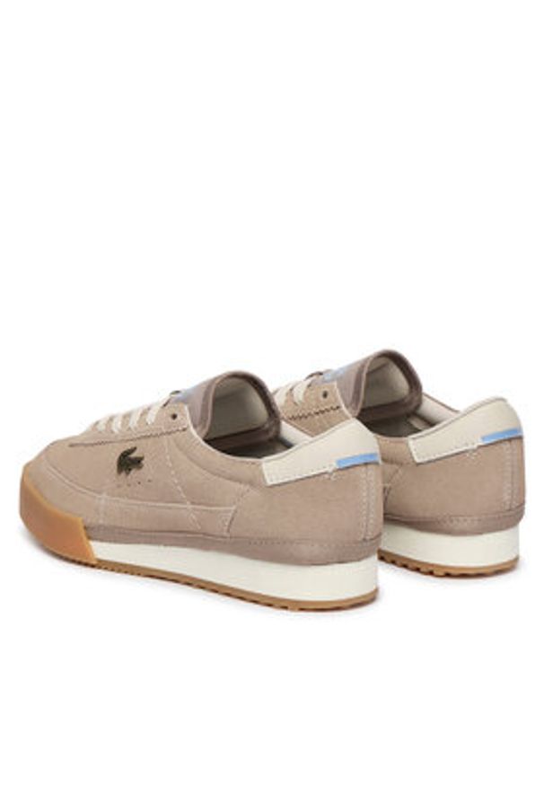 Lacoste Sneakersy Aura 51SFA0073 Beżowy. Kolor: beżowy. Materiał: skóra, zamsz