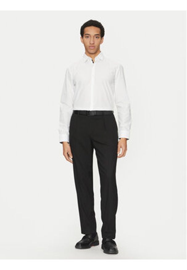 Hugo - HUGO Koszula Koey 50534044 Biały Slim Fit. Kolor: biały. Materiał: bawełna