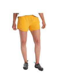 Spodenki trekkingowe damskie Marmot Elda Short. Kolor: żółty. Materiał: elastan, poliester. Sport: turystyka piesza