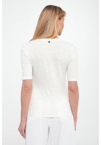 Weekend Max Mara - T-shirt damski lniany Opzione WEEKEND MAX MARA. Materiał: len