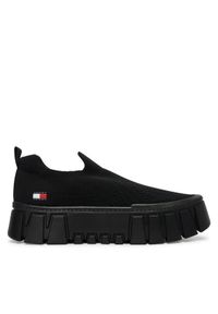 Tommy Jeans Sneakersy Tjw Chunky Knit Sneaker EN0EN03014 Czarny. Kolor: czarny. Materiał: materiał #1