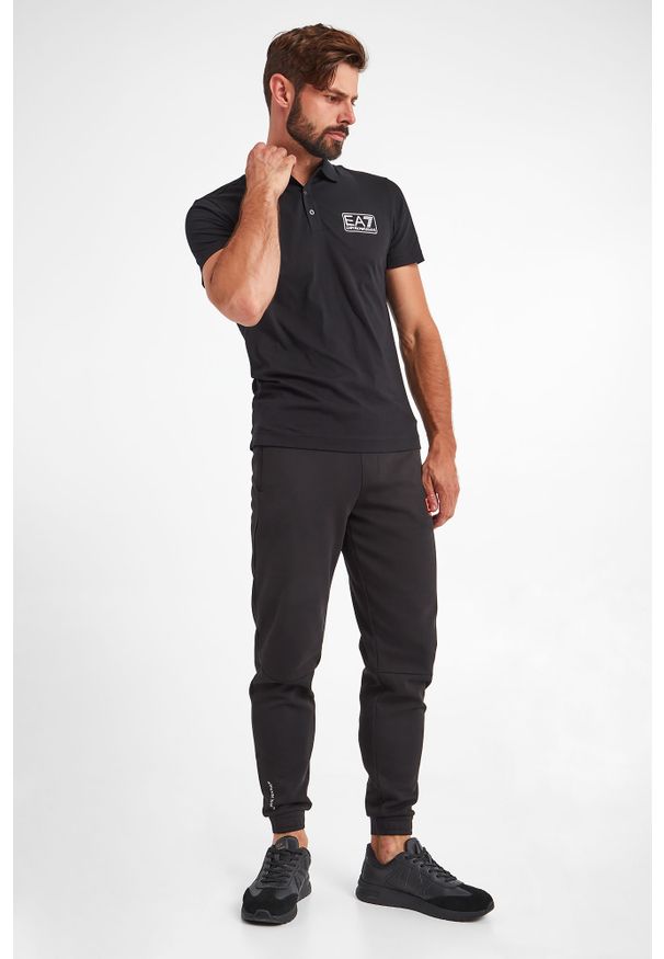 EA7 Emporio Armani - Polo EA7 EMPORIO ARMANI. Typ kołnierza: polo. Materiał: bawełna, tkanina. Wzór: nadruk. Styl: klasyczny
