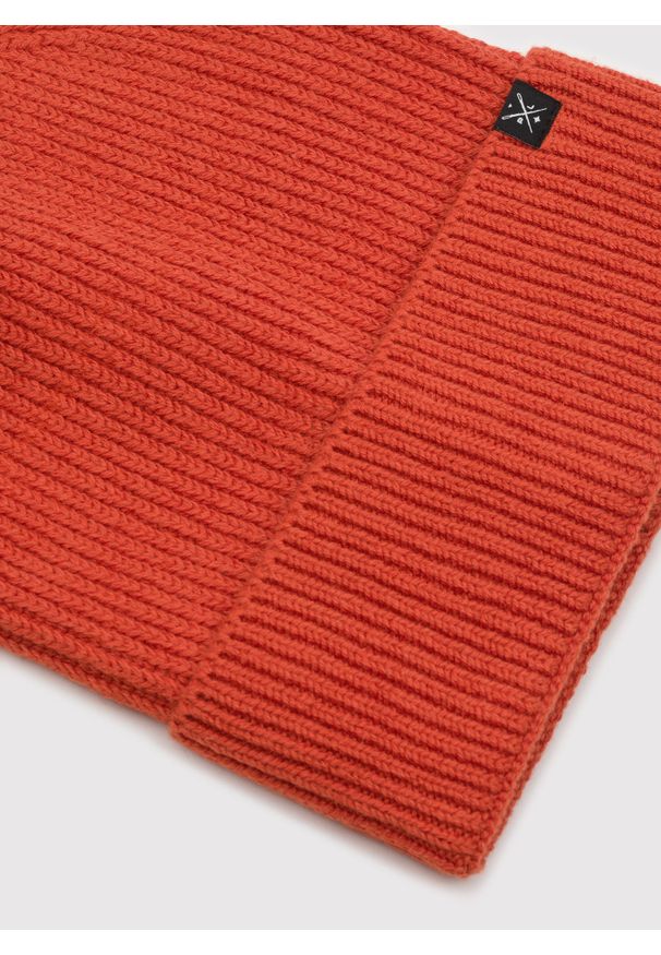 Pako Lorente - PAKO LORENTE – Bawełniana czapka w kolorze pomarańczowym. Kolor: pomarańczowy. Materiał: bawełna. Sezon: zima, jesień