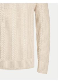 Jack & Jones Golf 12261441 Beżowy Regular Fit. Typ kołnierza: golf. Kolor: beżowy. Materiał: bawełna, syntetyk #9