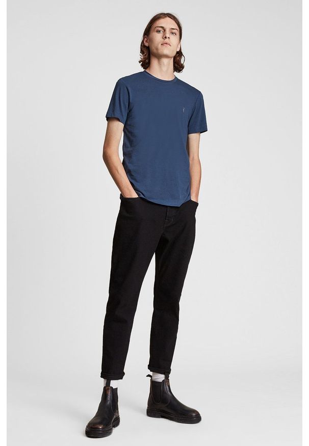 AllSaints T-shirt bawełniany (3-pack) gładki. Okazja: na co dzień. Materiał: bawełna. Wzór: gładki. Styl: casual