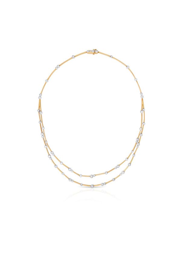 W.KRUK Zjawiskowy Naszyjnik - złoto 585, Brylant 2,29ct - ZCG/NB+913K. Materiał: złote. Kolor: złoty. Wzór: gładki, aplikacja, jednolity. Kamień szlachetny: brylant