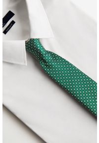 Mango Man - Krawat Rombo. Kolor: zielony. Materiał: tkanina, poliester #5
