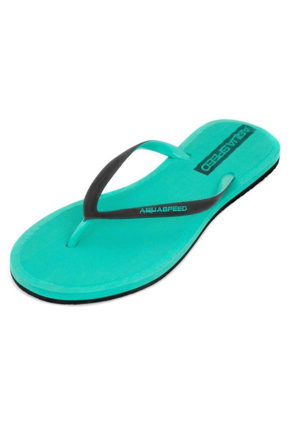 Japonki basenowe damskie Aqua Speed Genoa. Kolor: wielokolorowy, niebieski, czarny