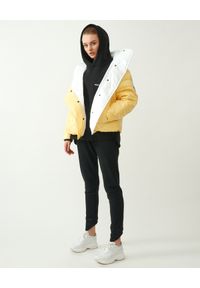 MMC STUDIO - Żółta kurtka dwustronna Dale Light. Kolor: biały. Materiał: jeans, guma, tkanina. Wzór: aplikacja #7