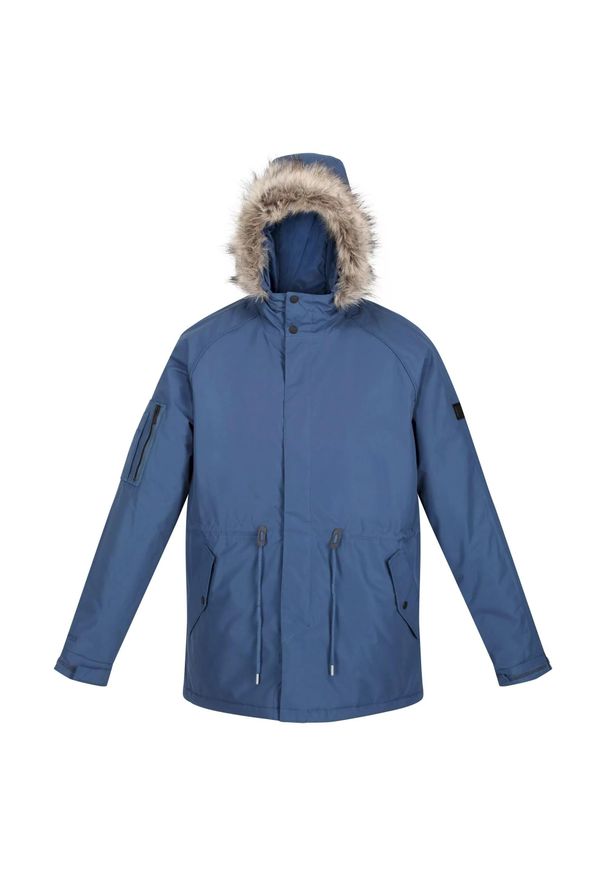 Regatta - Kurtka Parka Zimowa Męska Salinger III. Kolor: szary, niebieski, wielokolorowy. Sezon: zima. Sport: turystyka piesza