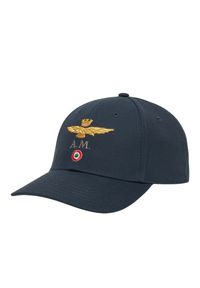 Aeronautica Militare - AERONAUTICA MILITARE Granatowa męska czapka z daszkiem. Kolor: niebieski. Styl: elegancki, casual, klasyczny, sportowy #4