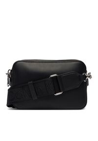 Calvin Klein Torebka Webbing Double Strap Camera Bag LV04F3165G Czarny. Kolor: czarny. Materiał: skórzane #2