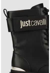 Just Cavalli - JUST CAVALLI Czarne buty Fondo Kani Kombat, Rozmiar 37. Kolor: czarny #5