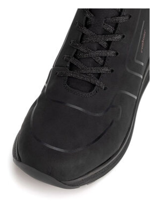 Rieker Półbuty N1405-00 Czarny. Kolor: czarny. Materiał: syntetyk, skóra