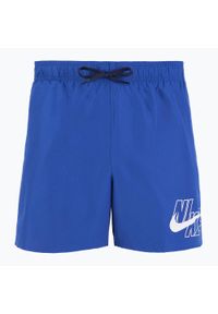 Szorty kąpielowe męskie Nike Logo Solid 5" Volley. Kolor: niebieski