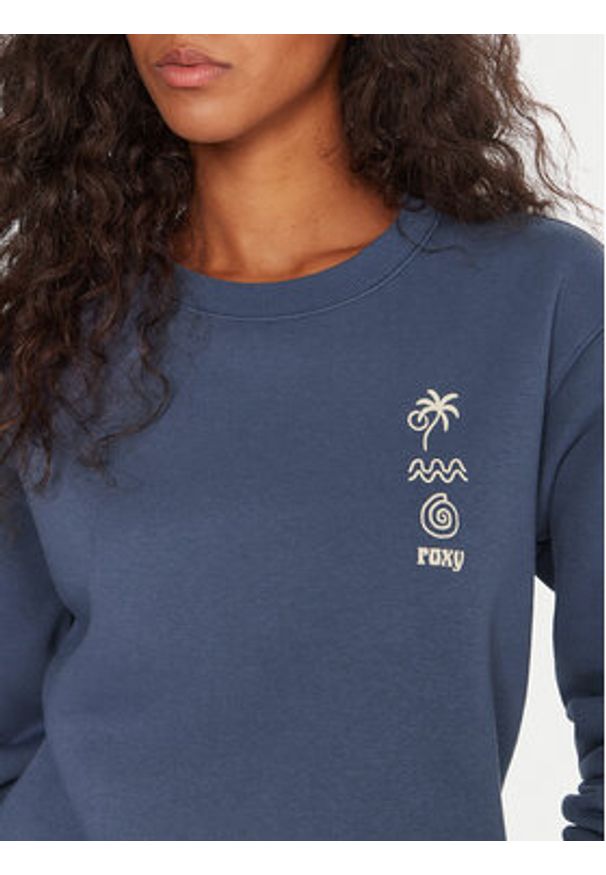 Roxy Bluza Surf Stoked ERJFT05018 Niebieski Regular Fit. Kolor: niebieski. Materiał: syntetyk, bawełna