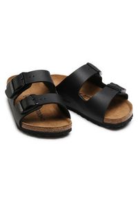 Birkenstock Klapki Arizona Kids 555123 Czarny. Kolor: czarny. Materiał: skóra