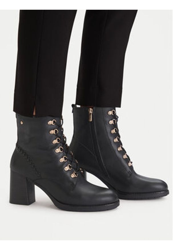 Pikolinos Trzewiki W9U-8955 Czarny. Kolor: czarny. Materiał: skóra