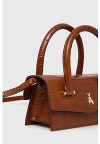 Patrizia Pepe torebka skórzana kolor brązowy. Kolor: brązowy. Materiał: skórzane #5