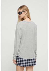 Hollister Co. longsleeve damski kolor szary. Kolor: szary. Materiał: dzianina, prążkowany. Długość rękawa: długi rękaw #2