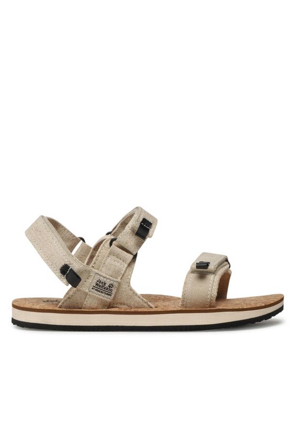 Jack Wolfskin Sandały Ecostride 2 Sandal W 4051771 Beżowy. Kolor: beżowy. Materiał: materiał