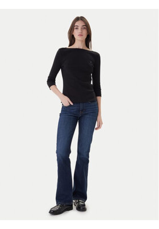 TOMMY HILFIGER - Tommy Hilfiger Bluzka New Cody WW0WW40589 Czarny Slim Fit. Kolor: czarny. Materiał: bawełna