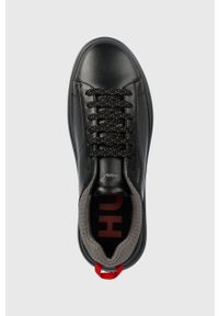Hugo - HUGO sneakersy Blake kolor czarny 50504401. Nosek buta: okrągły. Zapięcie: sznurówki. Kolor: czarny. Materiał: guma #2
