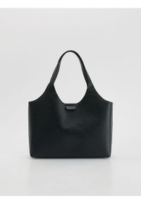 Reserved - Torebka shopper - czarny. Kolor: czarny. Materiał: skórzane