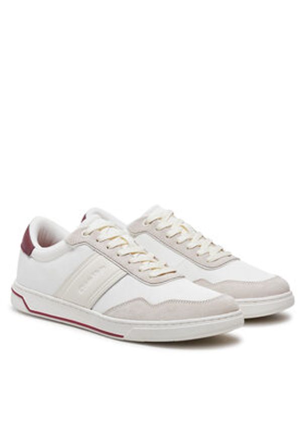 Calvin Klein Sneakersy Low Top Lace Up Mix HM0HM01548 Biały. Kolor: biały. Materiał: materiał
