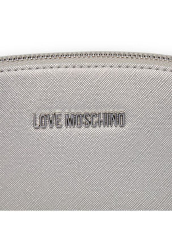 Love Moschino - LOVE MOSCHINO Kosmetyczka JC5353PP4IK2390B Srebrny. Kolor: srebrny. Materiał: skóra