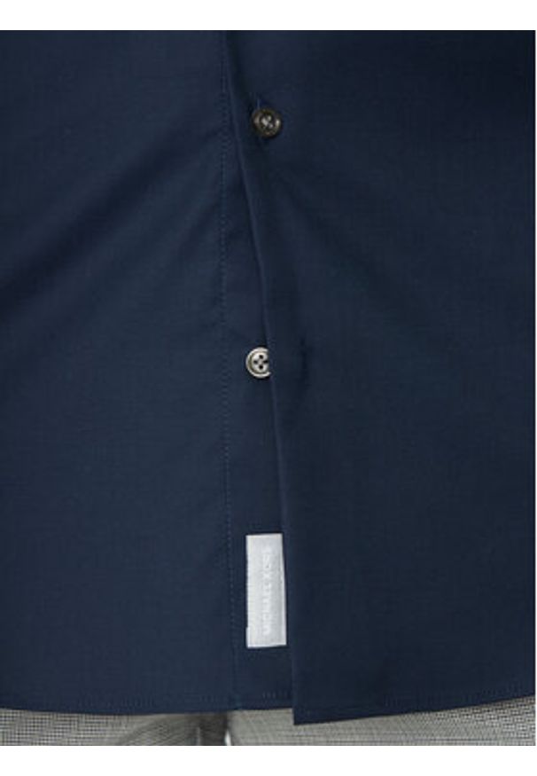 Michael Kors Koszula MD0MD91514 Granatowy Slim Fit. Kolor: niebieski. Materiał: bawełna