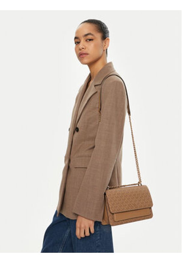MICHAEL Michael Kors Torebka Claire 30R5GC7L3V Brązowy. Kolor: brązowy. Materiał: skórzane
