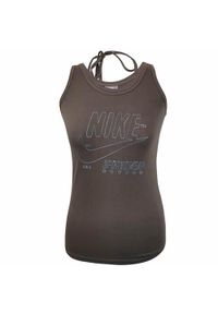 Koszulka sportowa damska Nike 218544074. Kolor: brązowy. Długość rękawa: bez rękawów