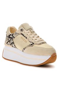 Sneakersy Guess. Kolor: beżowy. Materiał: skóra #1