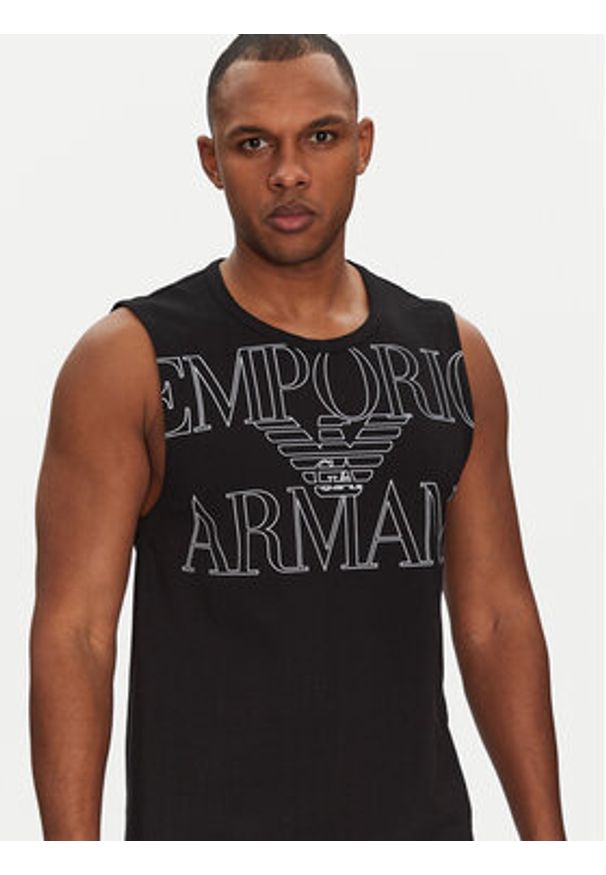 Emporio Armani Underwear Tank top EM000572 AF12326 UC001 Czarny Regular Fit. Kolor: czarny. Materiał: bawełna
