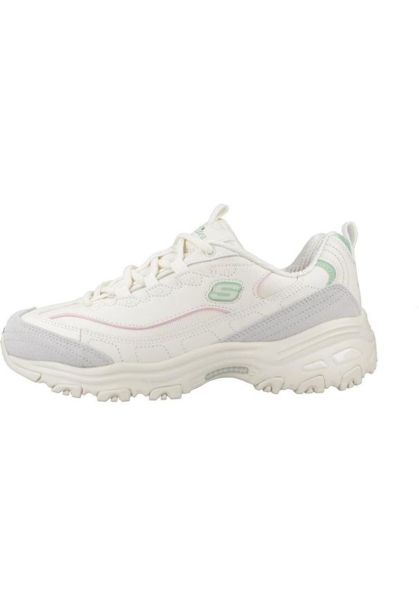 skechers - Tenisówki Skechers Model Dlites - New Heat Kolor Biały. Kolor: biały. Materiał: syntetyk, tkanina. Model: Skechers Sport. Sport: turystyka piesza