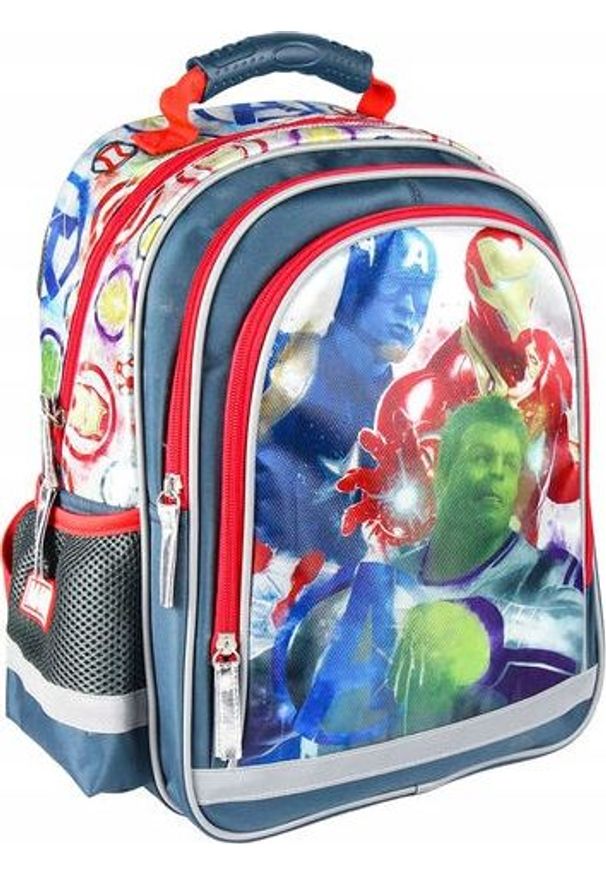 NoName - Plecak szkolny The Avengers Wielokolorowy. Kolor: wielokolorowy. Wzór: motyw z bajki