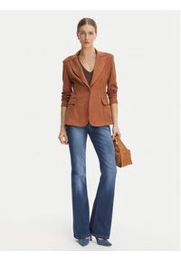 Rinascimento Marynarka CFC0127916003 Brązowy Regular Fit. Kolor: brązowy. Materiał: skóra #2