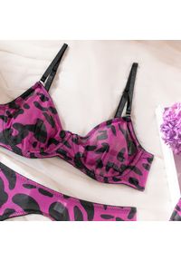 Intica - Komplet bielizny z pończochami na specjalne okazje Veronie. Kolor: wielokolorowy. Materiał: materiał, skóra #10