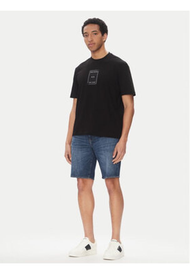 Armani Exchange T-Shirt XM000570 AF10356 UC001 Czarny Regular Fit. Kolor: czarny. Materiał: bawełna