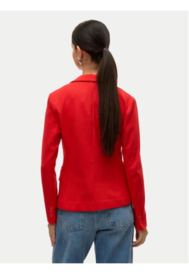Vero Moda Marynarka Julia 10154123 Czerwony Regular Fit. Kolor: czerwony. Materiał: wiskoza