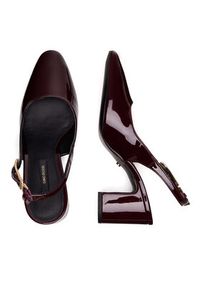 Gino Rossi - GINO ROSSI Czółenka JORDANA-115997 Bordowy. Kolor: czerwony. Materiał: lakier, skóra #5