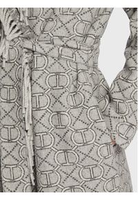 TwinSet - TWINSET Płaszcz wełniany 222TT2290 Szary Regular Fit. Kolor: szary. Materiał: wełna #4