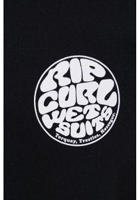 Rip Curl bluza męska kolor czarny z nadrukiem. Kolor: czarny. Materiał: bawełna. Wzór: nadruk #4
