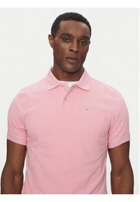 Barbour Polo Original Sport MML0358PI51 Różowy Tailored Fit. Typ kołnierza: polo. Kolor: różowy. Materiał: bawełna. Styl: sportowy #2