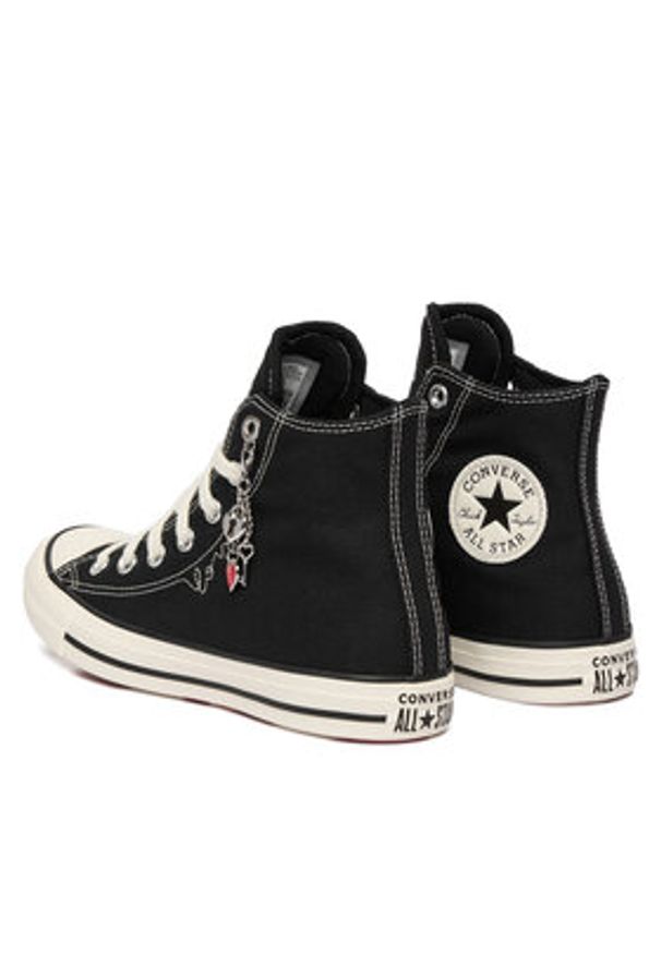Converse Trampki Chuck Taylor All Star Hearts A19056C Czarny. Kolor: czarny. Materiał: materiał