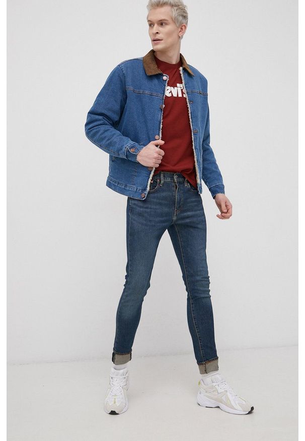 Billabong Kurtka jeansowa x Wrangler męska przejściowa. Kolor: niebieski. Materiał: jeans