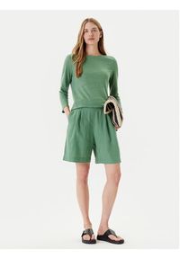 United Colors of Benetton - United Colors Of Benetton Bermudy 4AGHD901V Zielony Relaxed Fit. Kolor: zielony. Materiał: len #5