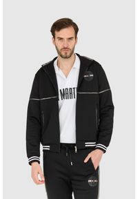 La Martina - LA MARTINA Czarna bluza męska na suwak, Rozmiar XL. Kolor: czarny #6