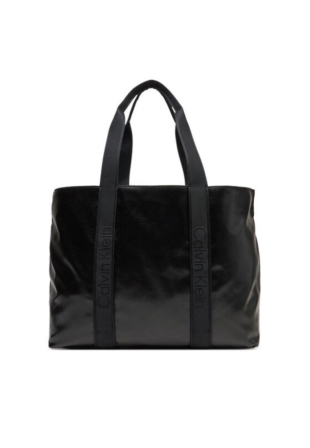Calvin Klein Torebka Ultralight Water Repellent Tote LV04F3211G Czarny. Kolor: czarny